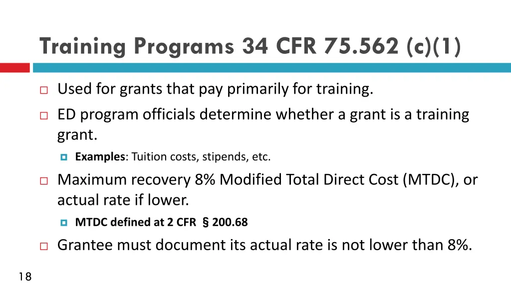 training programs 34 cfr 75 562 c 1