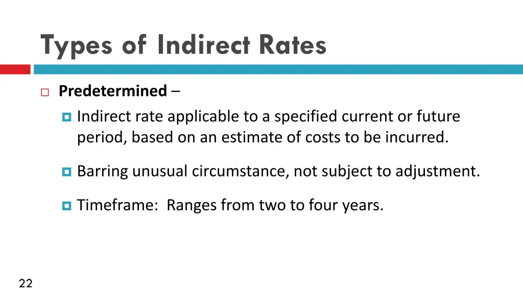 types of indirect rates 3