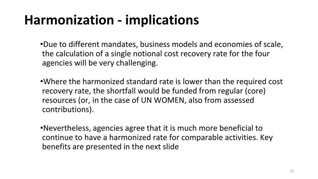 harmonization implications