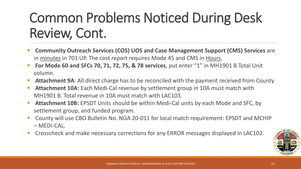 common problems noticed during desk common 1