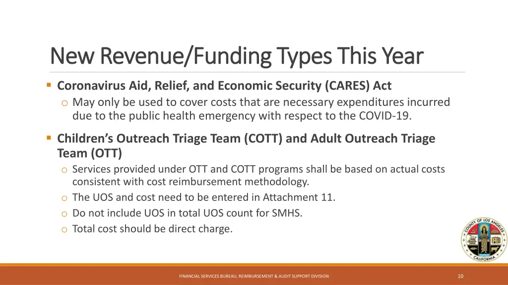 new revenue funding types this year new revenue