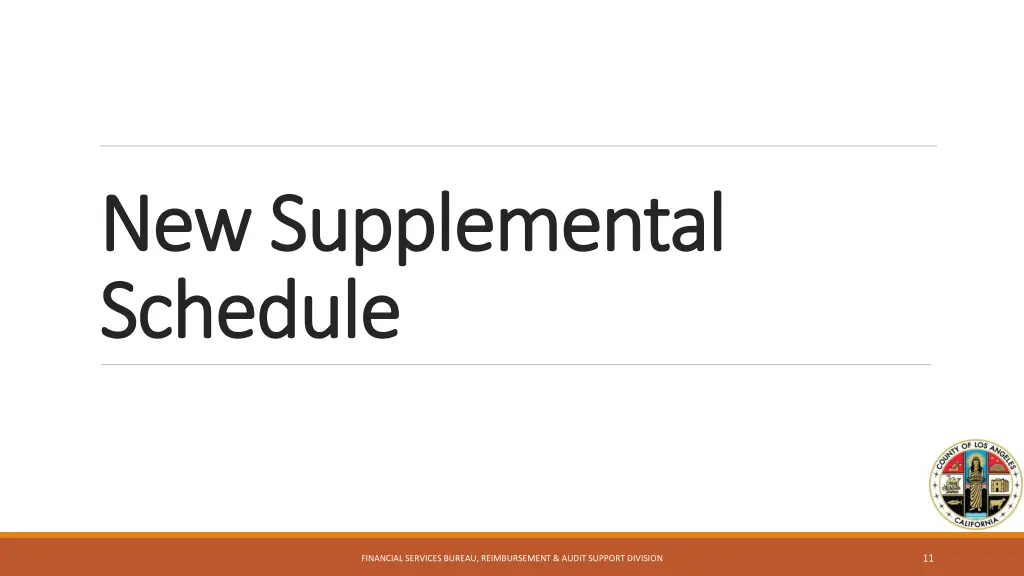 new supplemental new supplemental schedule