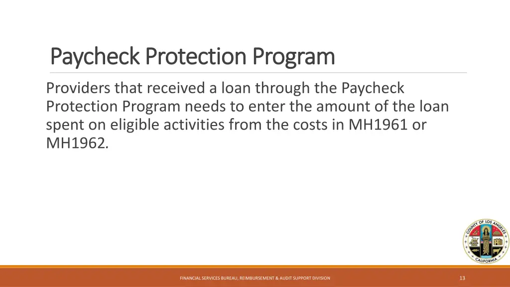 paycheck protection program paycheck protection