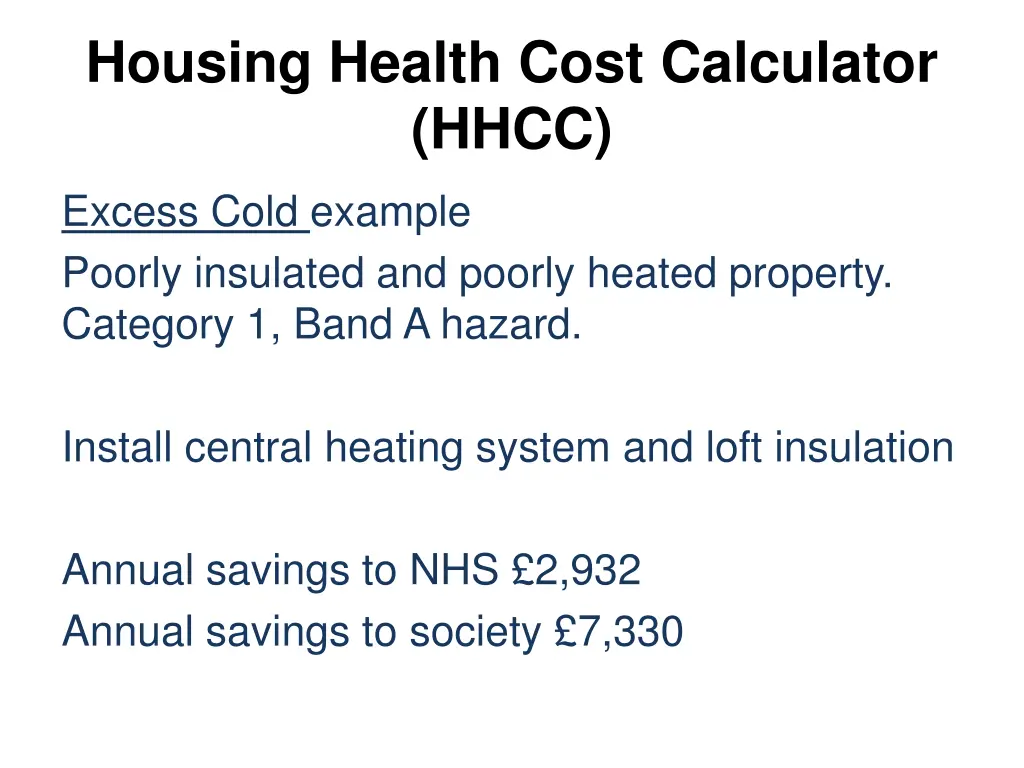 housing health cost calculator hhcc 1