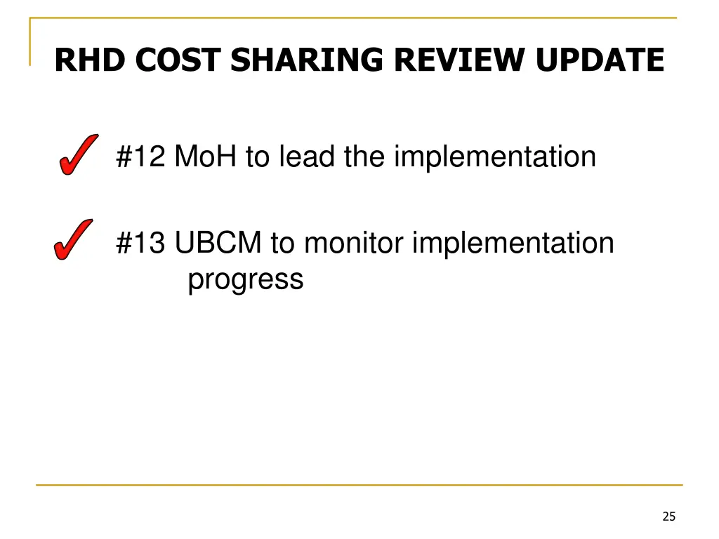 rhd cost sharing review update 13