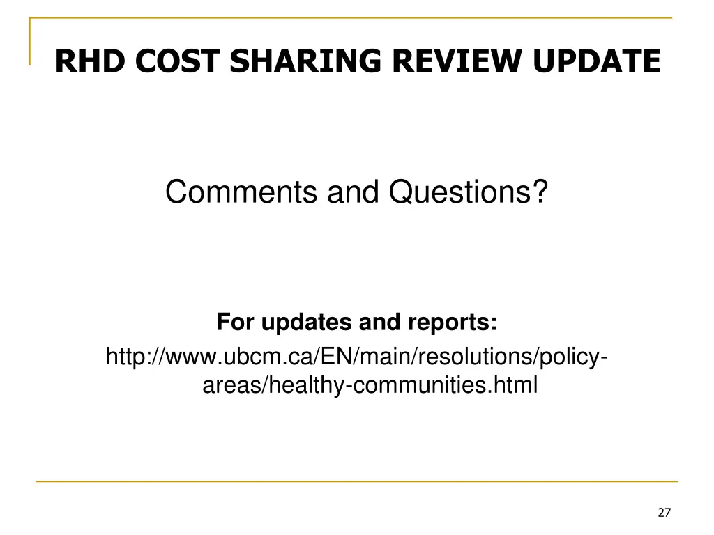 rhd cost sharing review update 15