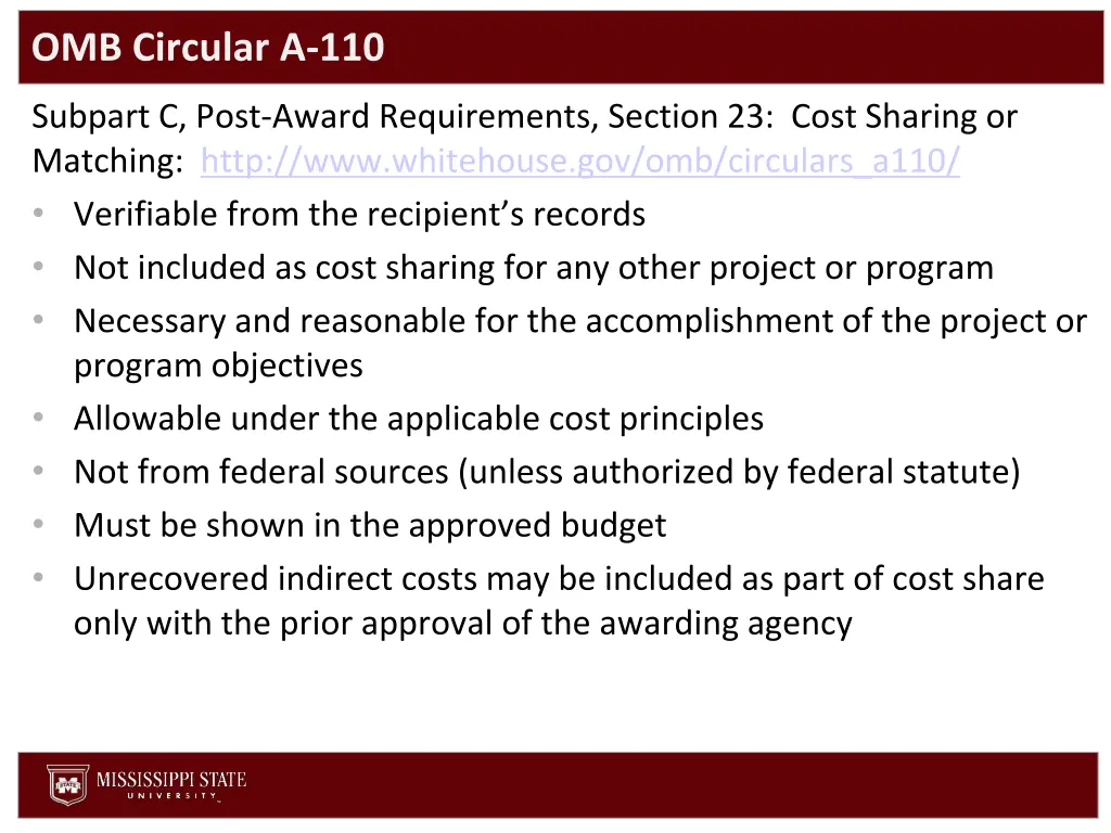 omb circular a 110