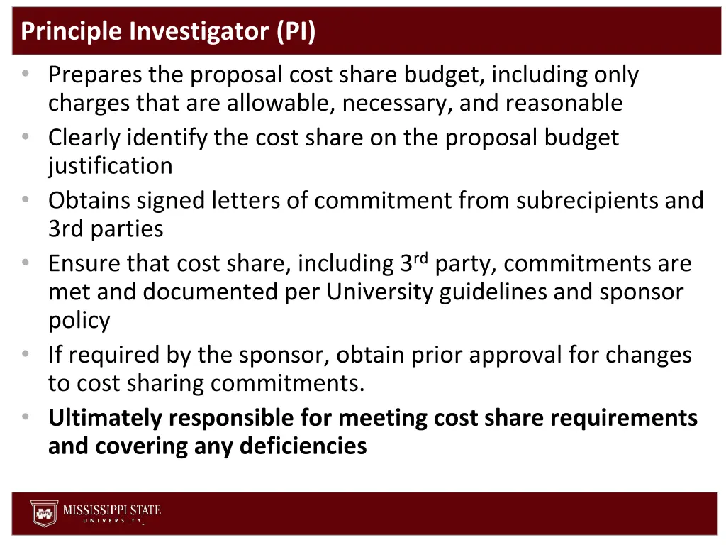 principle investigator pi prepares the proposal