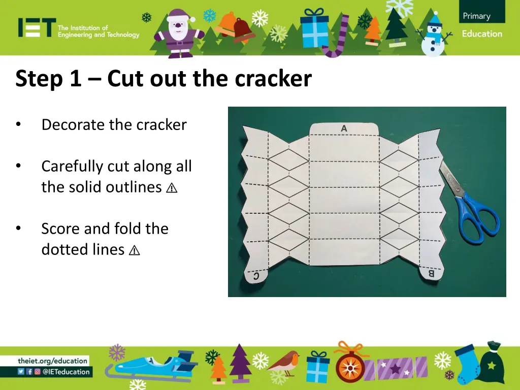 step 1 cut out the cracker