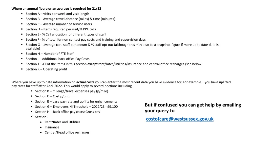 where an annual figure or an average is required