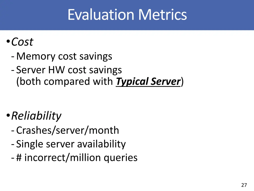 evaluation metrics