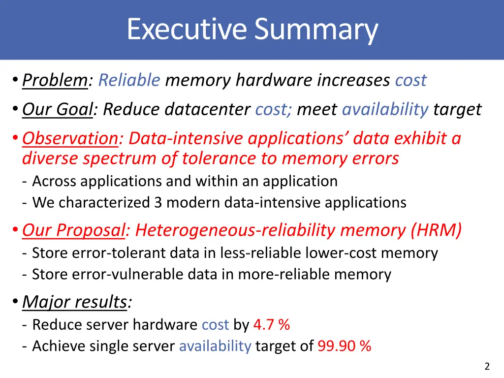 executive summary