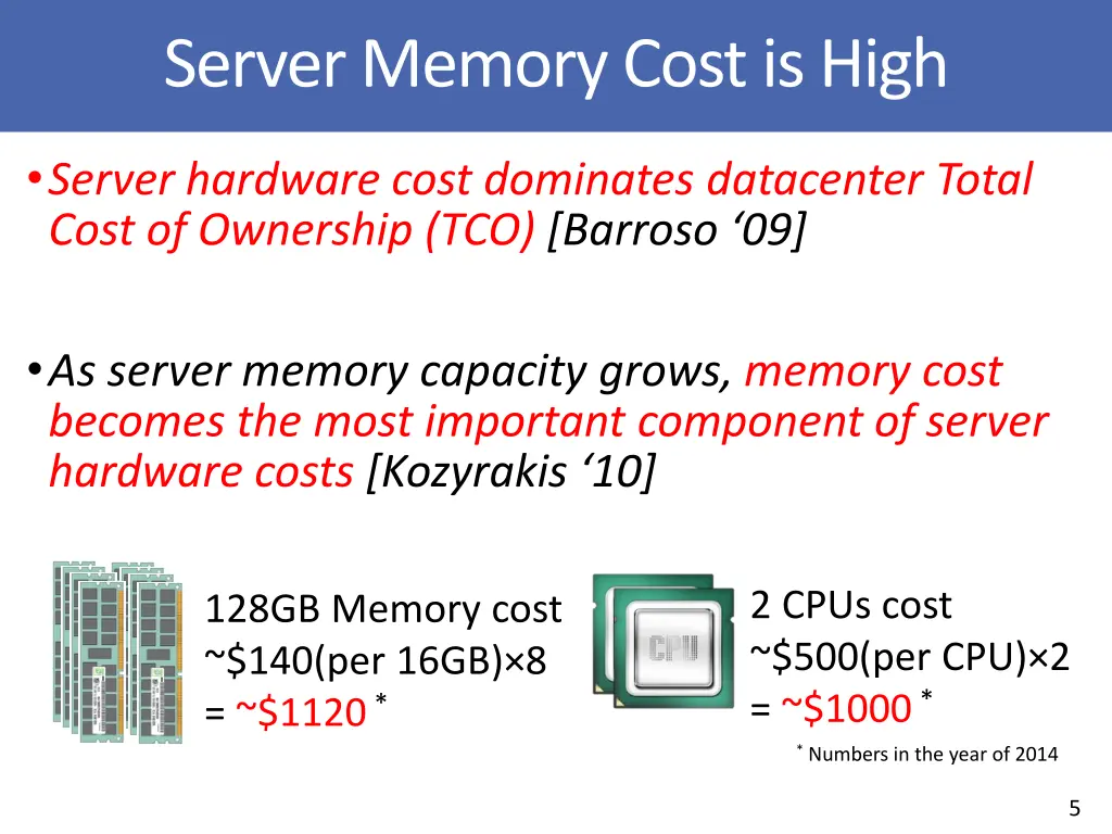 server memory cost is high