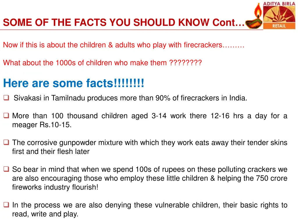 some of the facts you should know cont