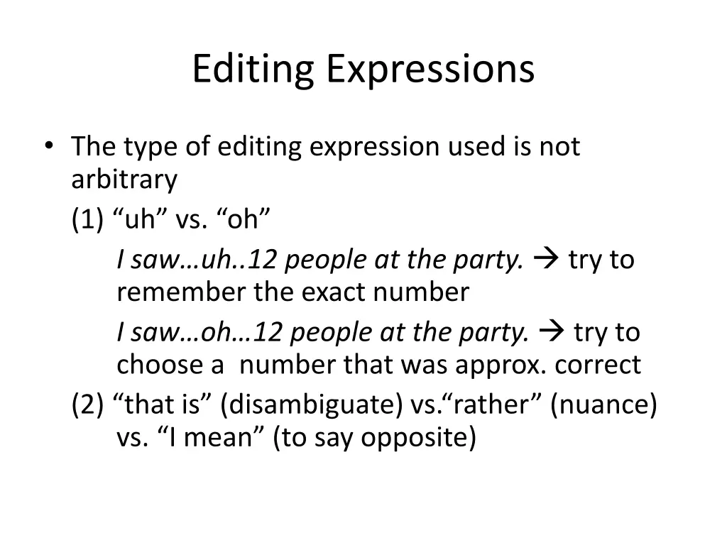 editing expressions