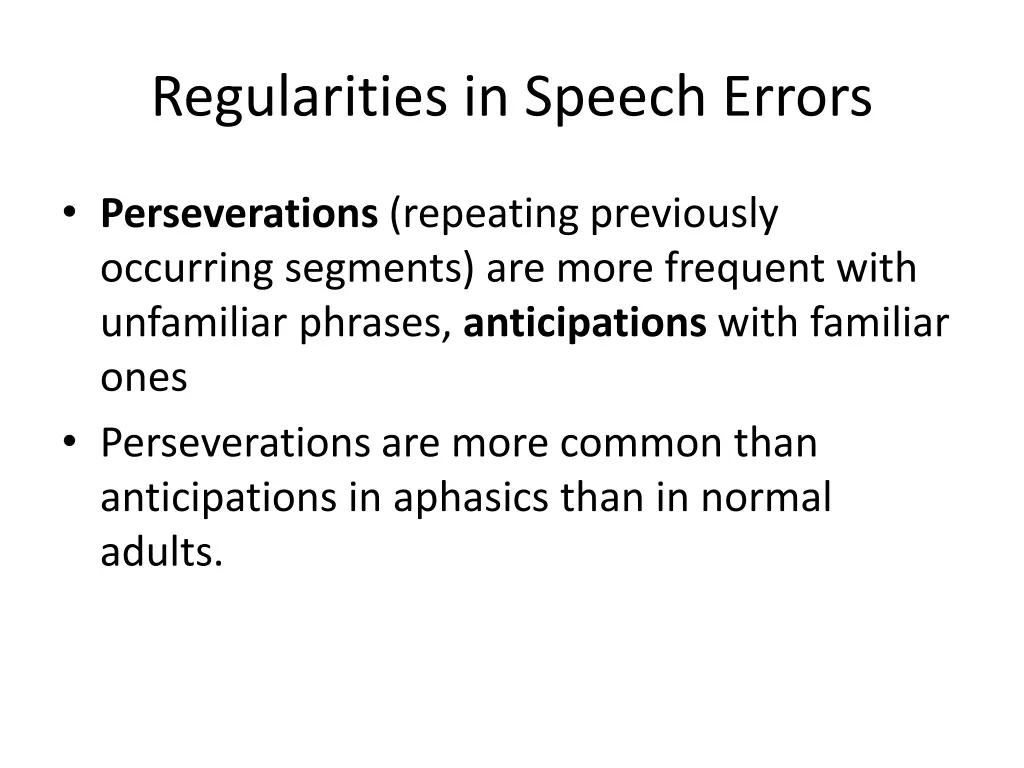 regularities in speech errors 3