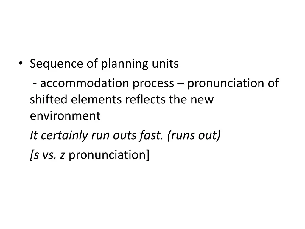 sequence of planning units accommodation process