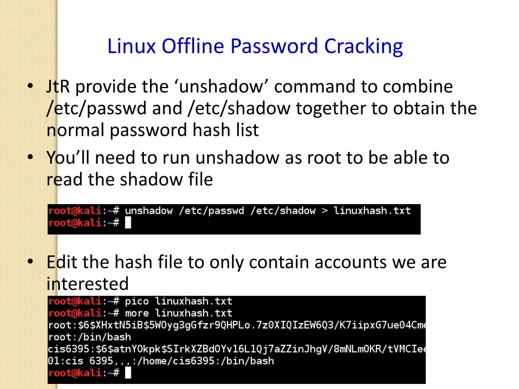 linux offline password cracking 1