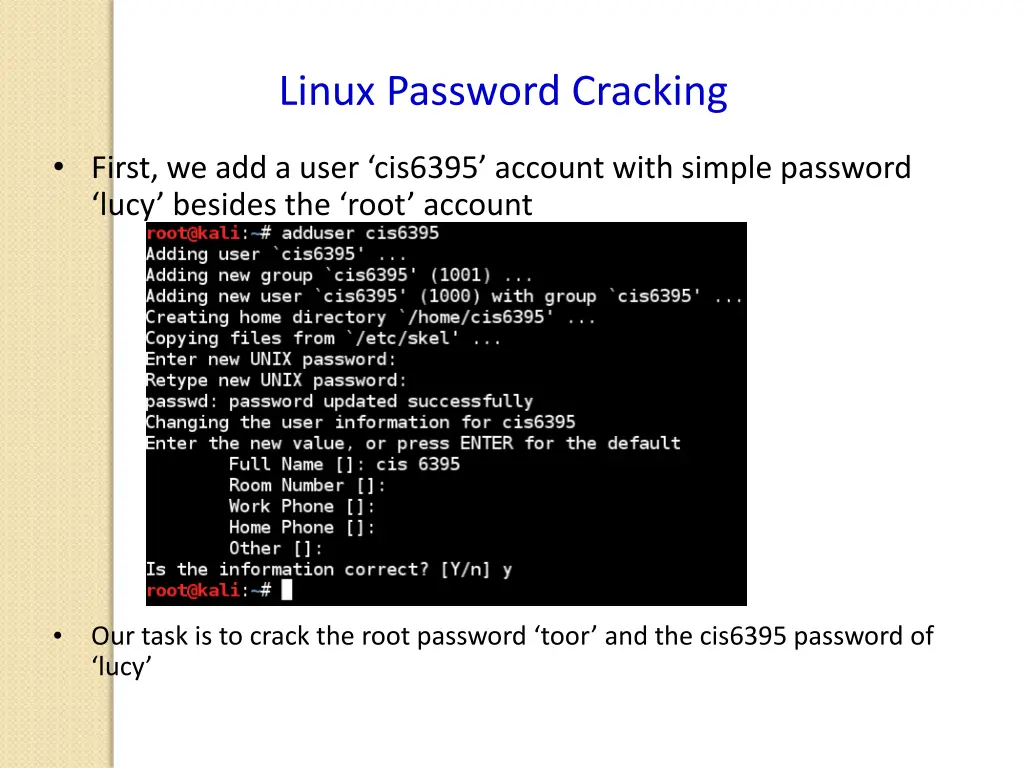 linux password cracking