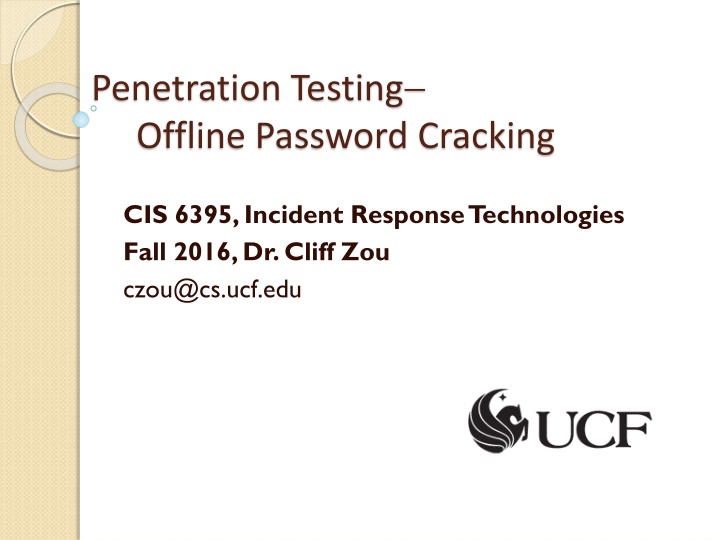 penetration testing offline password cracking