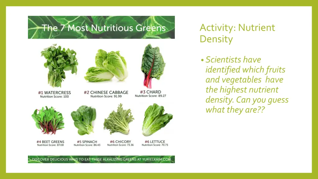 activity nutrient density 1