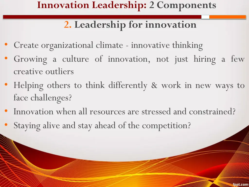 innovation leadership 2 components 1