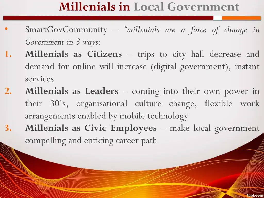 millenials in local government 1