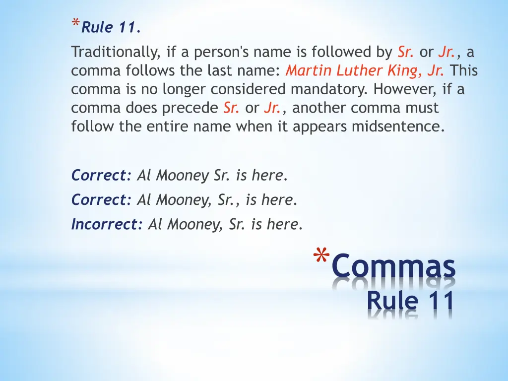 rule 11 traditionally if a person s name