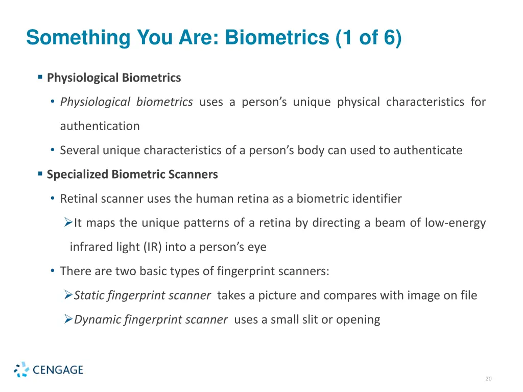 something you are biometrics 1 of 6