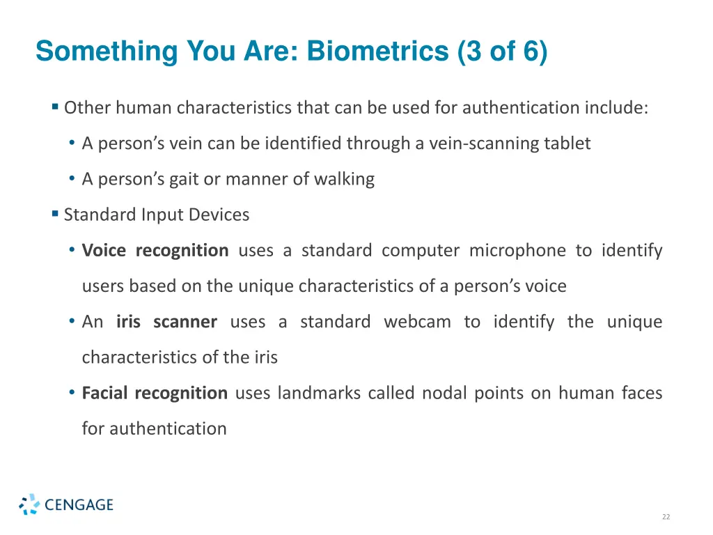 something you are biometrics 3 of 6