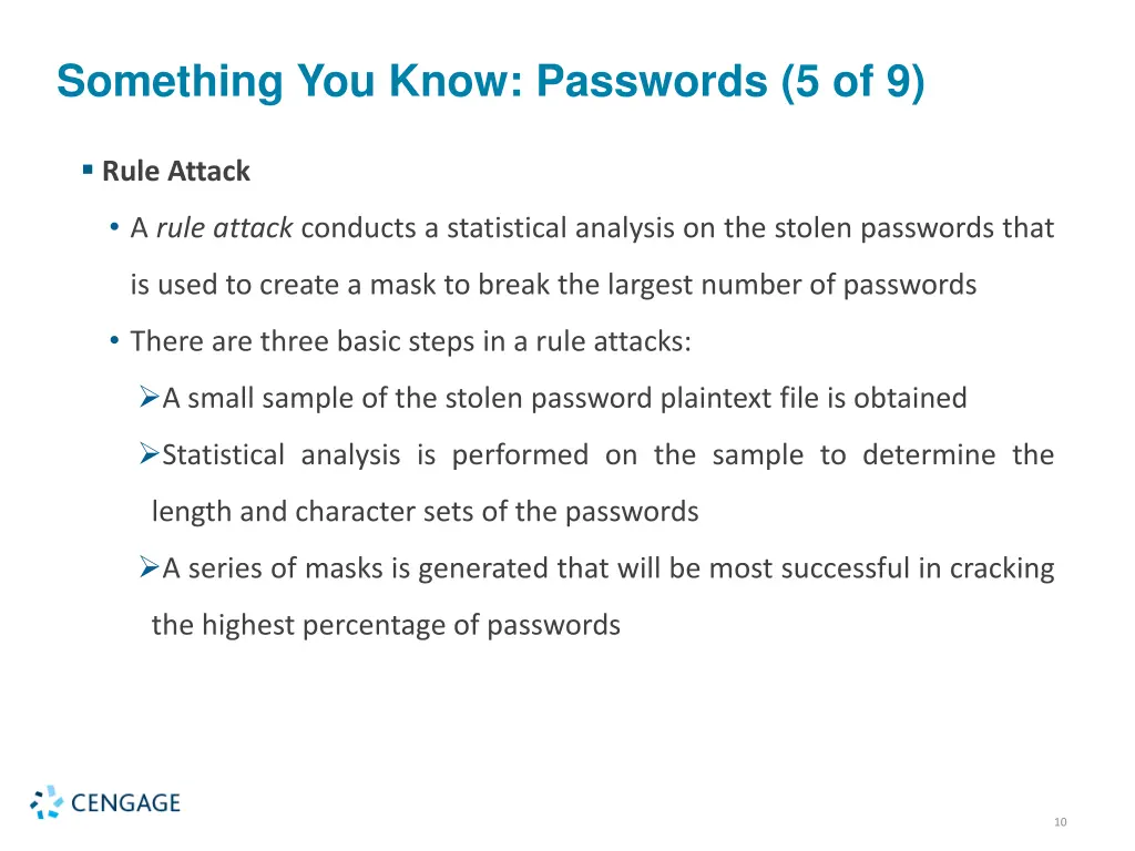 something you know passwords 5 of 9