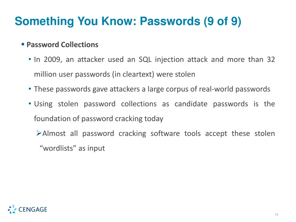 something you know passwords 9 of 9