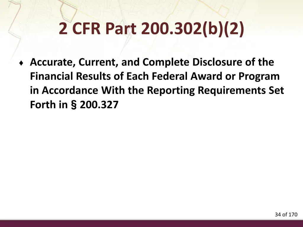 2 cfr part 200 302 b 2