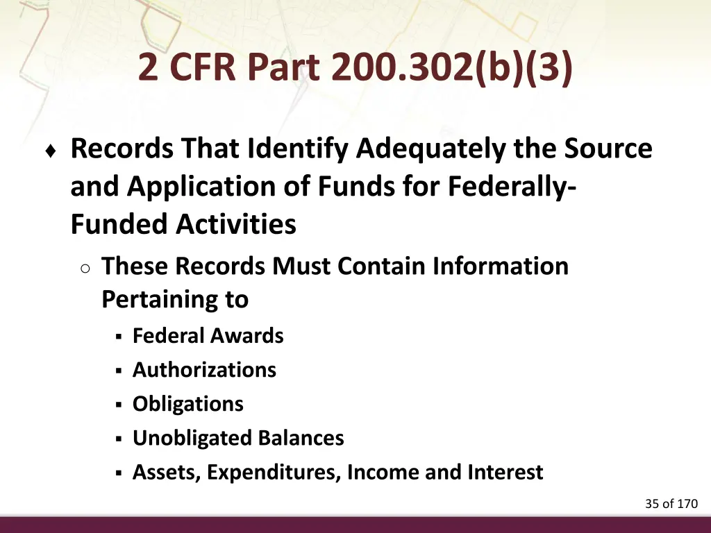 2 cfr part 200 302 b 3