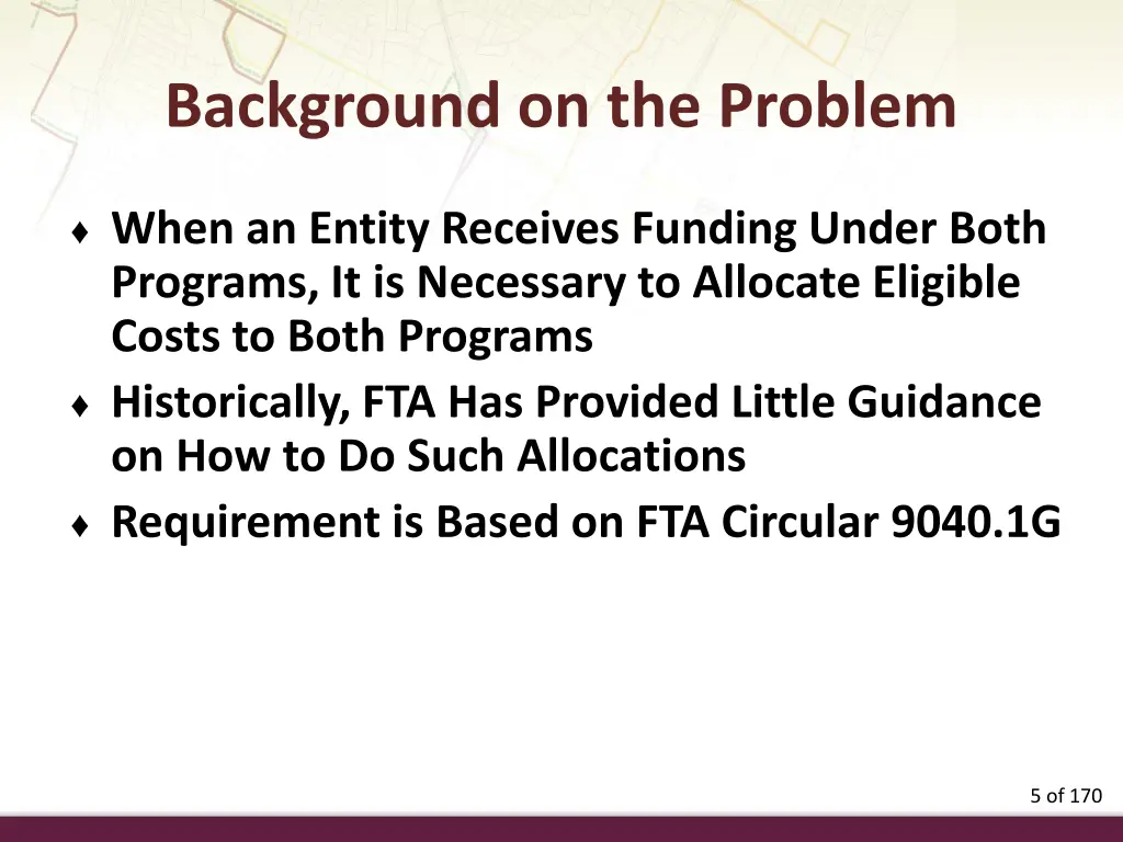 background on the problem 1