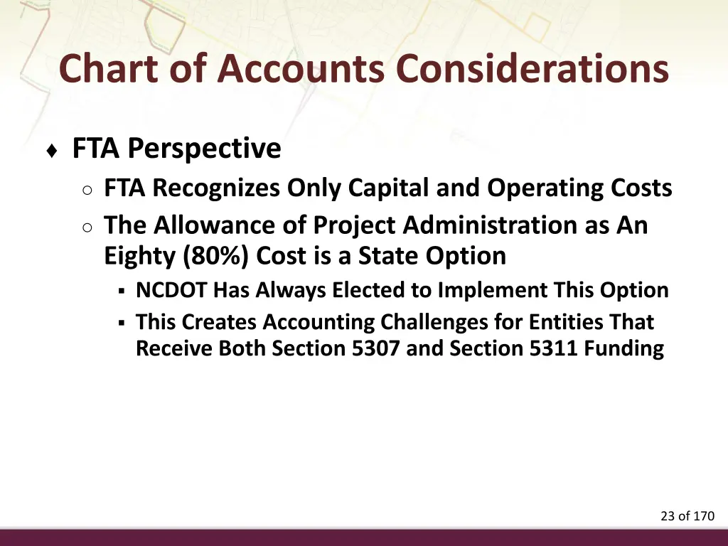 chart of accounts considerations