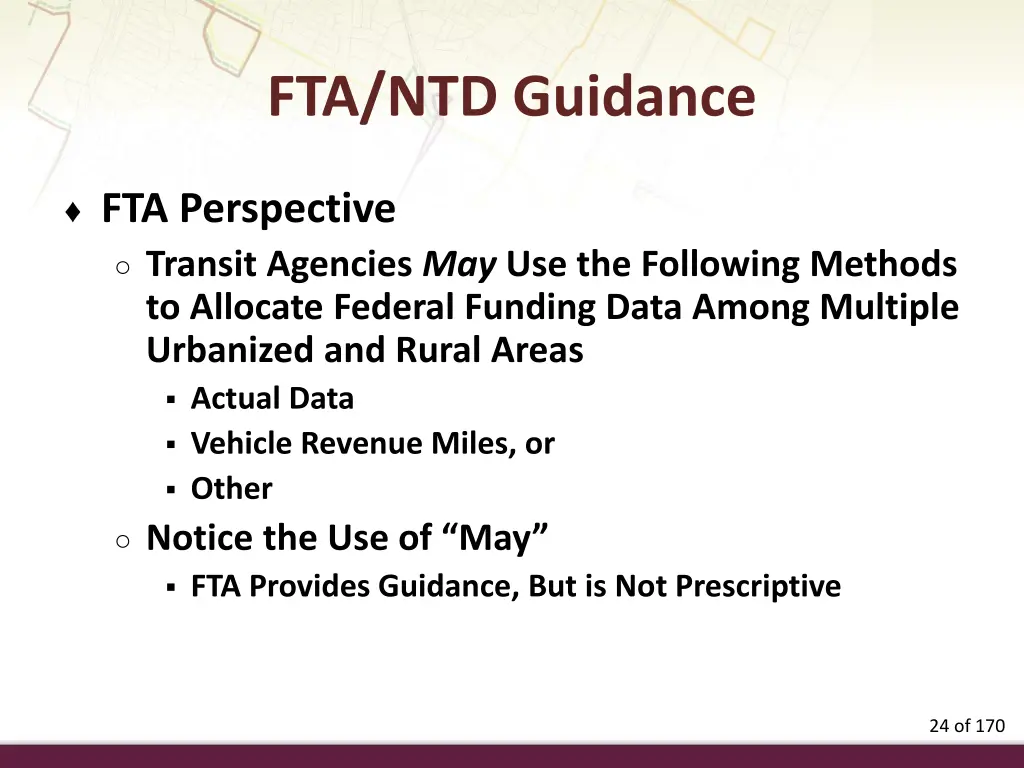 fta ntd guidance