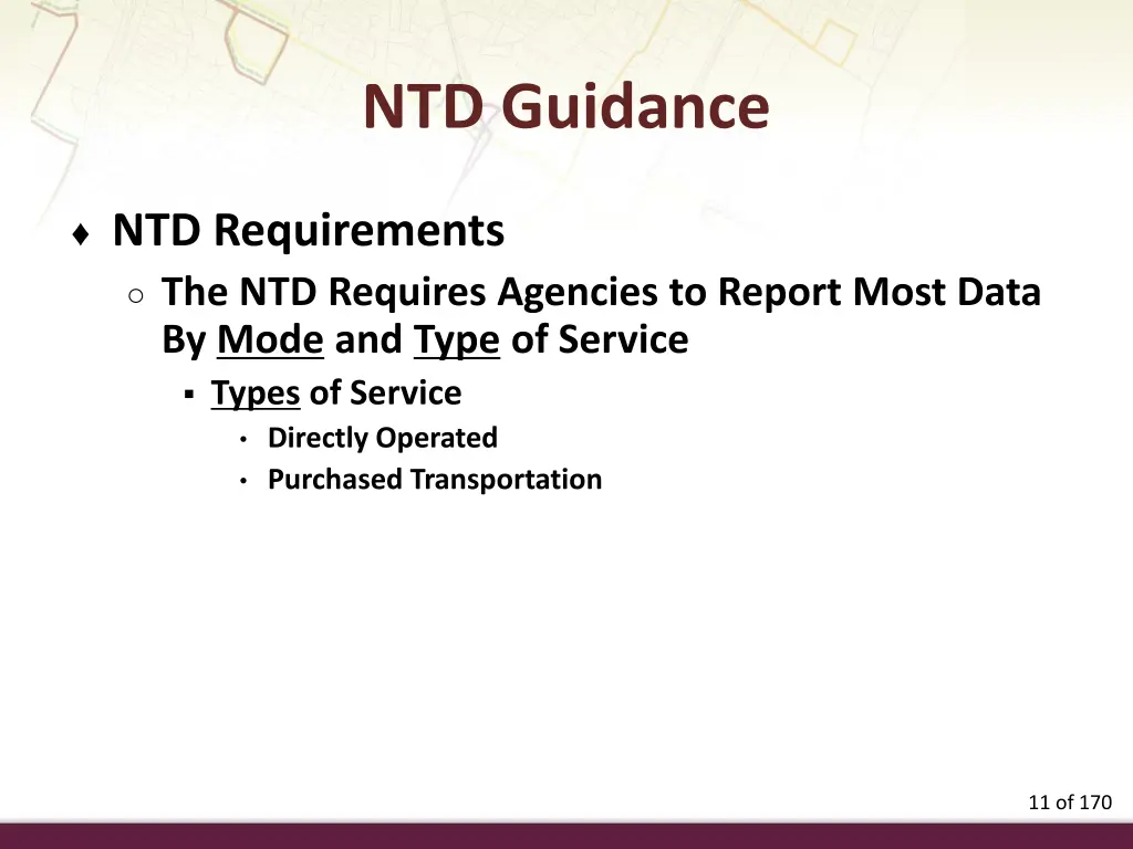 ntd guidance 2