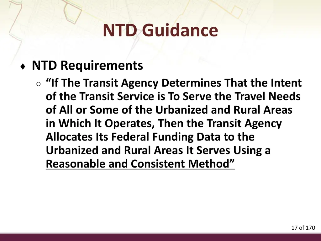 ntd guidance 8