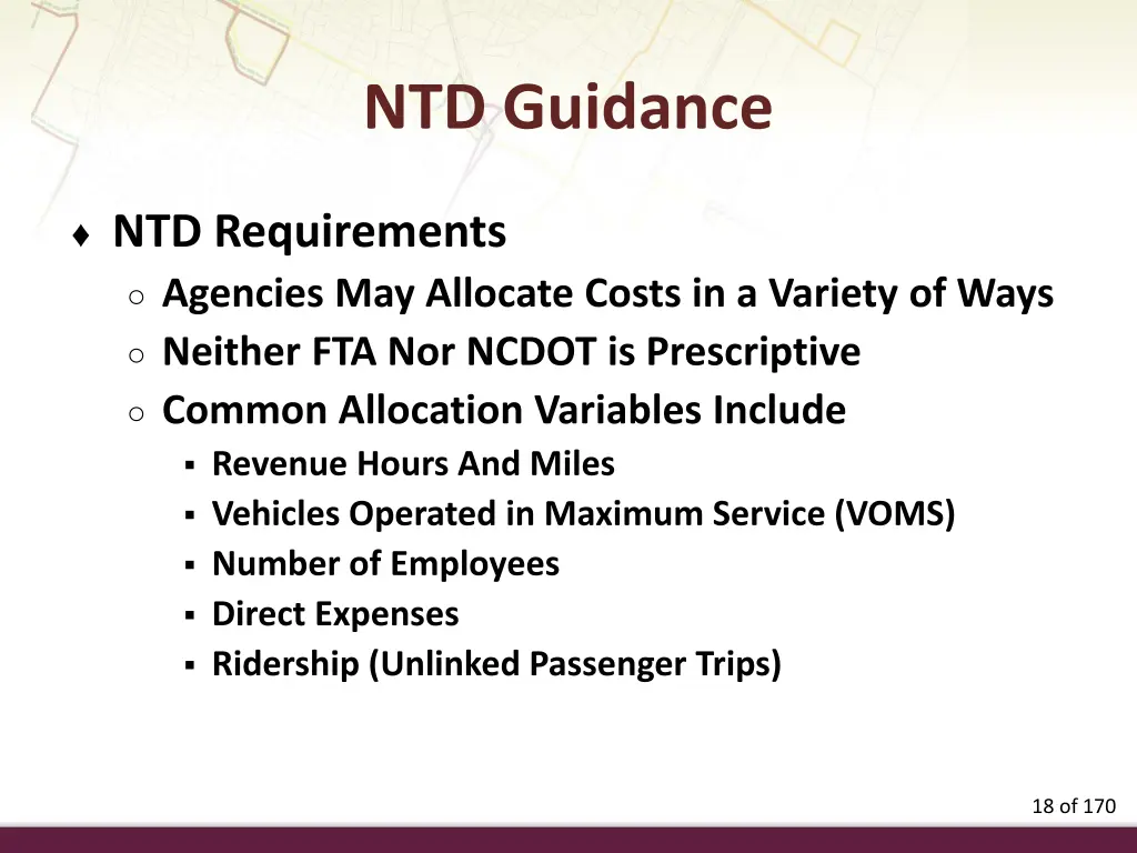 ntd guidance 9