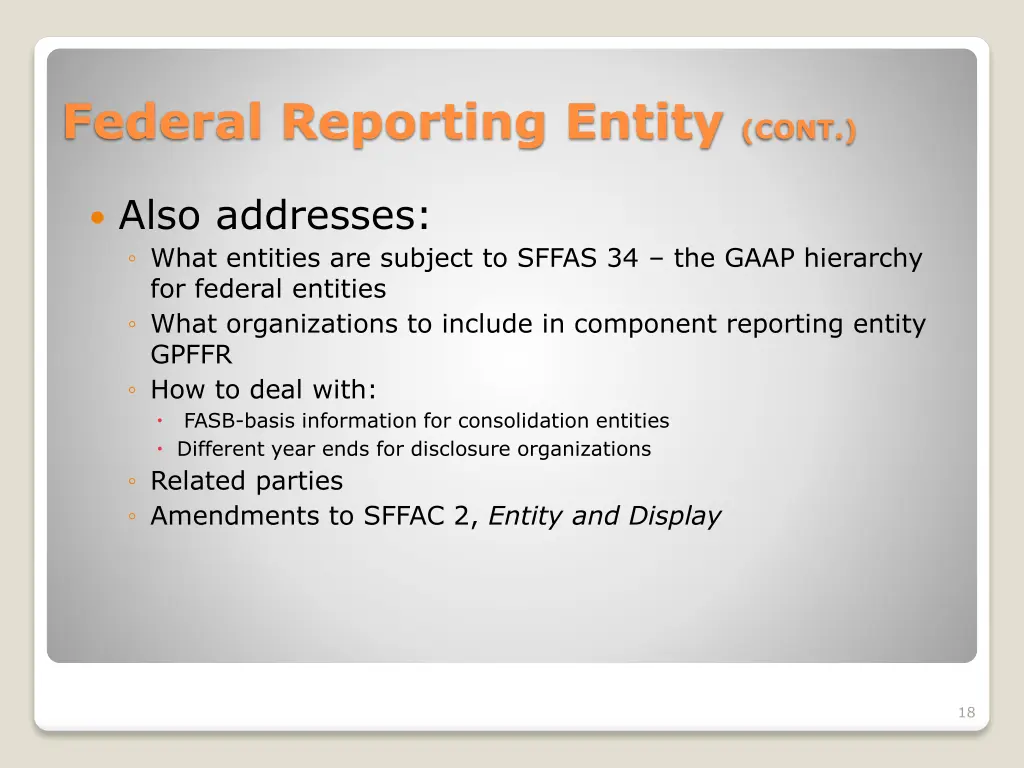 federal reporting entity cont 2