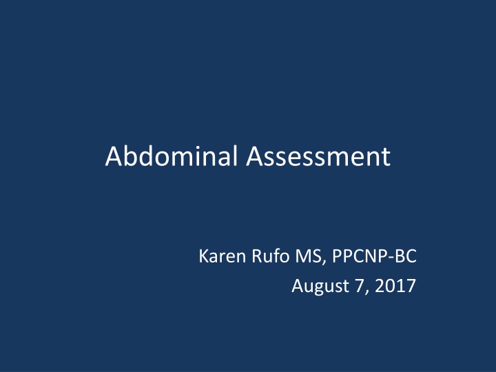 abdominal assessment