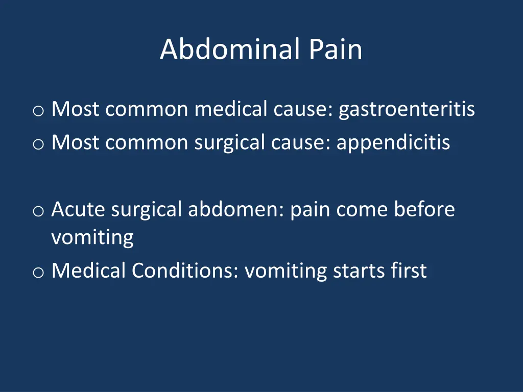 abdominal pain