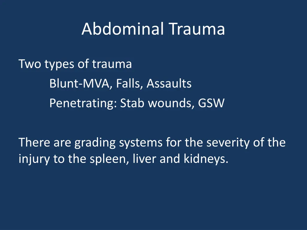 abdominal trauma