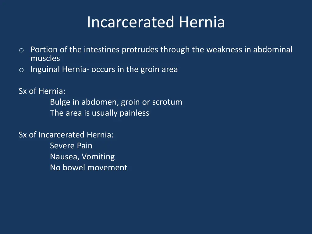 incarcerated hernia