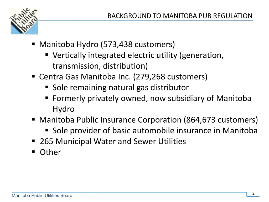 background to manitoba pub regulation