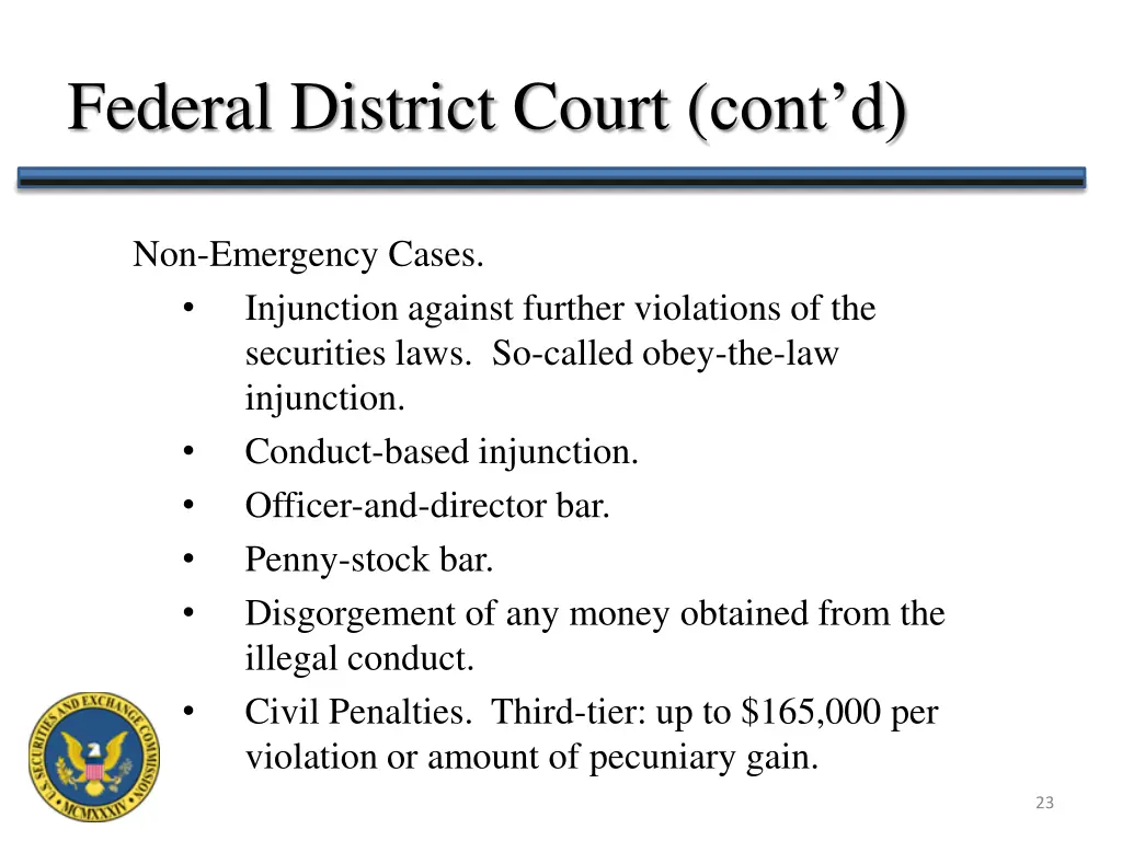 federal district court cont d