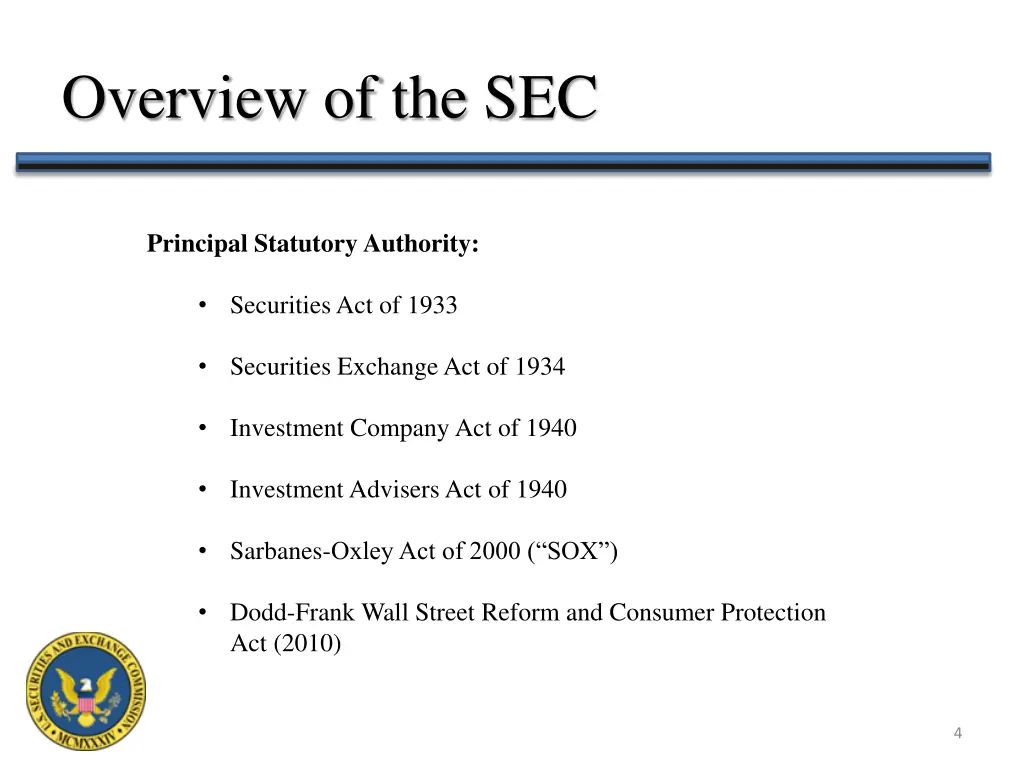 overview of the sec 1