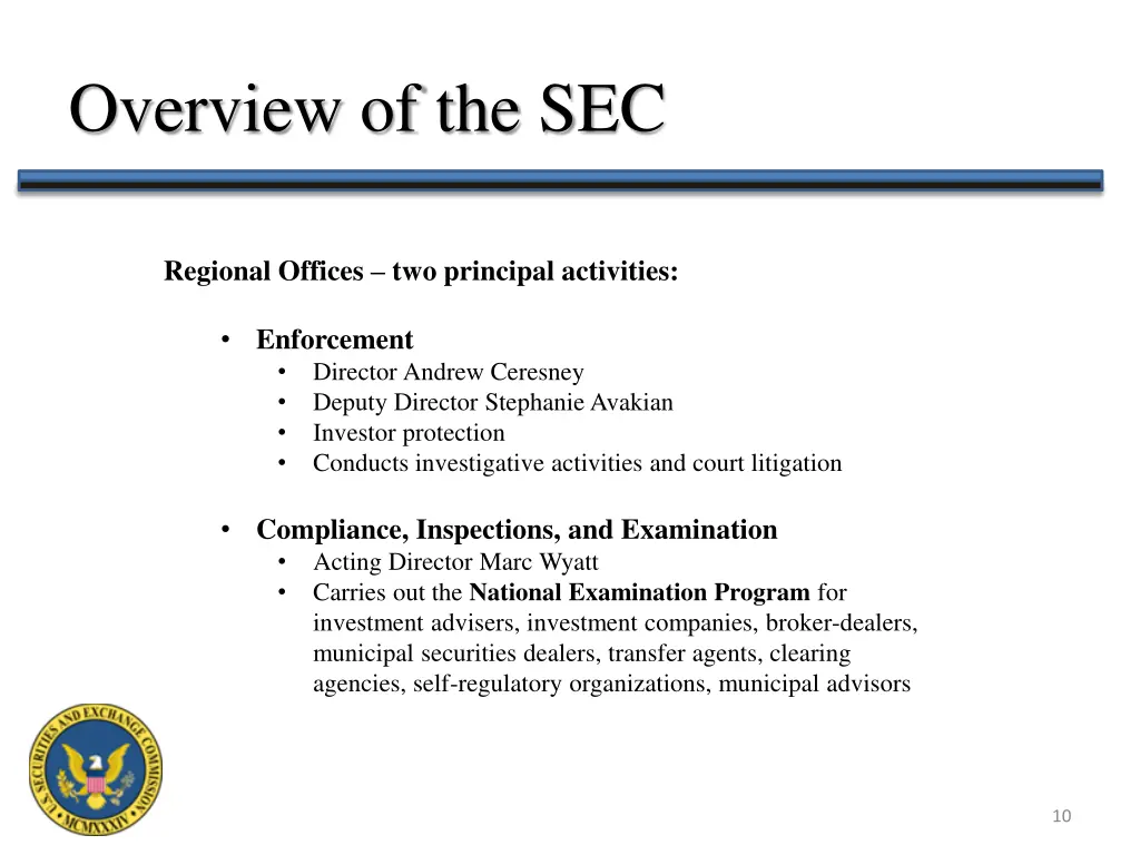 overview of the sec 7