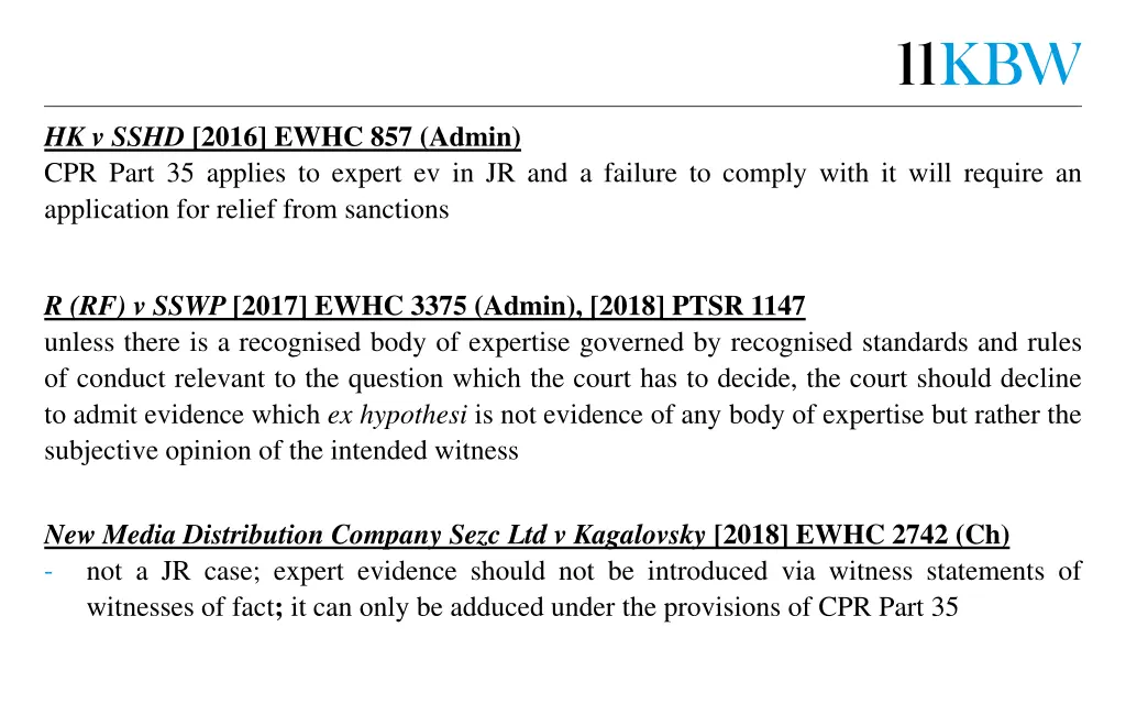 hk v sshd 2016 ewhc 857 admin cpr part 35 applies